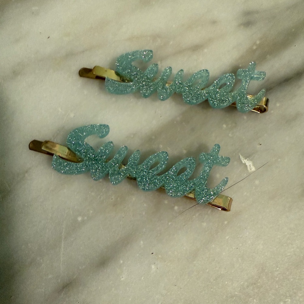 Blue Sparkle Sweet Barrettes